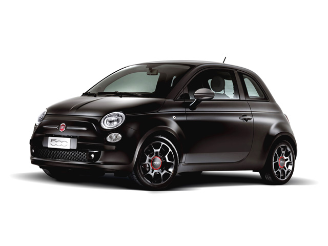 500 0.9 TwinAir Turbo Matt Black - 3/4 anteriore